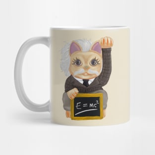 Maneki Neko Good Luck Einstein Outfit Gift 2020 Mug